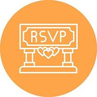 RSVP creatief icoon ontwerp vector