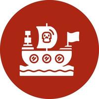 piraten schip creatief icoon ontwerp vector