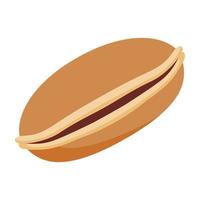 dorayaki in vlak stijl geïsoleerd vector