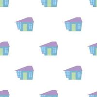 blauw huisje patroon naadloos vector