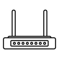 internet modem icoon schets vector. Wifi uitrusting vector