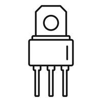 Spanning fototransistor icoon schets vector. elektrisch regelgever vector