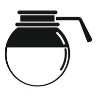 ronde koffie pot icoon gemakkelijk vector. heet espresso vector