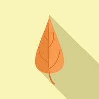 bruin herfst blad icoon vlak vector. esdoorn- vallen vector