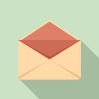 dichtbij envelop icoon vlak vector. mail brief vector