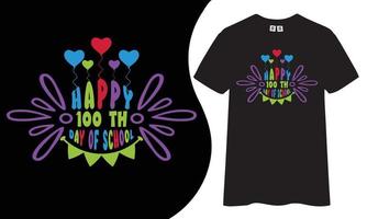 gelukkig 100 th dag van school- t overhemd ontwerp. vector