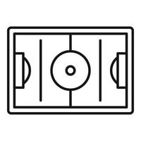 Amerikaans voetbal veld- icoon schets vector. voetbal toonhoogte vector