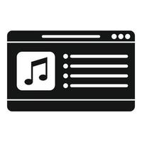 laptop afspeellijst icoon gemakkelijk vector. muziek- audio vector