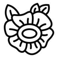 kinabalu rafflesia icoon schets vector. bloem fabriek vector