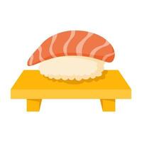 sushi in vlak stijl geïsoleerd vector