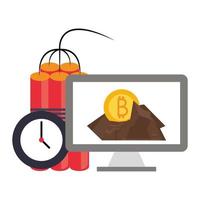 bitcoin cryptocurrency digitale geldsymbolen vector