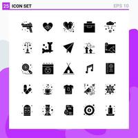 25 creatief pictogrammen modern tekens en symbolen van antenne lunchbox zorg uitrusting hart bewerkbare vector ontwerp elementen