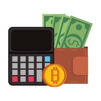 bitcoin cryptocurrency digitale geldsymbolen vector