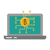 bitcoin cryptocurrency digitale geldsymbolen vector