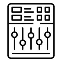 sampler synthesizer icoon schets vector. dj piano vector