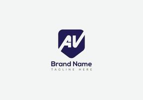 abstract av brief modern eerste lettertekens logo ontwerp vector