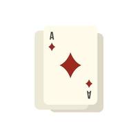Speel kaarten icoon vlak geïsoleerd vector
