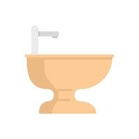 badkamer bidet icoon vlak geïsoleerd vector