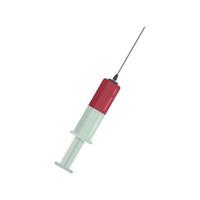 injectiespuit injectie icoon vlak geïsoleerd vector