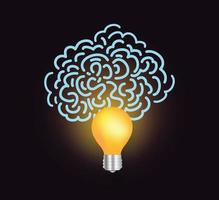 brainstorm creatief idee, succes concept, lamp vector ontwerp