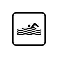zwemmen Mens logo vector ontwerp, zwemmen zwembad teken