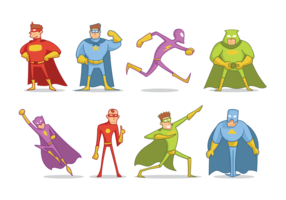 Super Heros Cartoon Vector