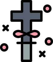 kruis vakantie heilig Pasen bedrijf logo sjabloon vlak kleur vector