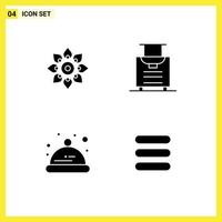 reeks van 4 modern ui pictogrammen symbolen tekens voor vieren baby diwali bagage kleuter bewerkbare vector ontwerp elementen