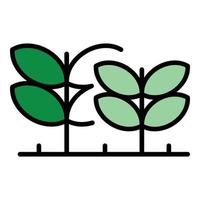 eco planten icoon kleur schets vector