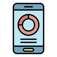 smartphone icoon kleur schets vector
