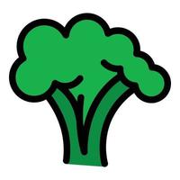 boerderij broccoli icoon kleur schets vector