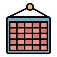 kalender Aan een nagel icoon kleur schets vector