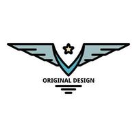 ster adelaar logo, schets stijl vector