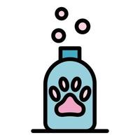 hond shampoo icoon kleur schets vector