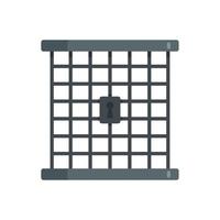gevangenis poort icoon vlak geïsoleerd vector