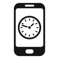 smartphone timer icoon gemakkelijk vector. klok project vector