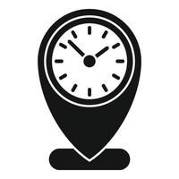 tijd plaats controle icoon gemakkelijk vector. werk klok vector