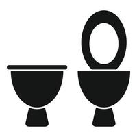 dichtbij Open toilet icoon gemakkelijk vector. wc toilet vector