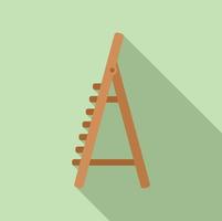 houten ladder icoon vlak vector. hout bouw vector