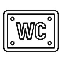 wc bord icoon schets vector. toilet kamer vector
