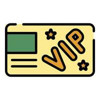 vip kaart icoon kleur schets vector