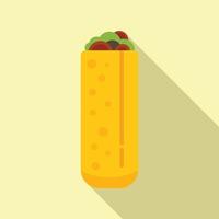 groente taco icoon vlak vector. Mexicaans voedsel vector