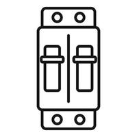 elektrisch breker icoon schets vector. stroomkring doos vector