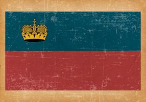 Grunge Vlag van Liechtenstein vector