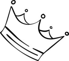hand- getrokken kroon tekening vector illustratie