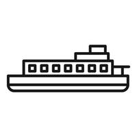 zee veerboot icoon schets vector. boot water vector