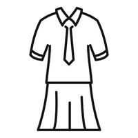 kind jurk icoon schets vector. school- uniform vector