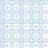 geruit Kerstmis patroon met sneeuwvlokken. naadloos blauw katoenen stof achtergrond. Scandinavisch winter Vichy achtergrond. vector vakantie afdrukken