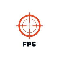 geweer doelwit icoon voor fps spellen categorie vector