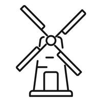 eco molen icoon schets vector. natuur schoon vector